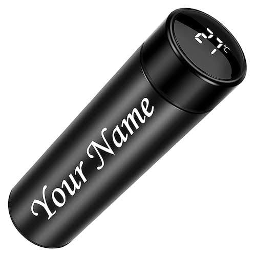 Premium Customized Smart LED Temperature Bottle | Personalized Laser Engraved Insulated Flask (500ml)