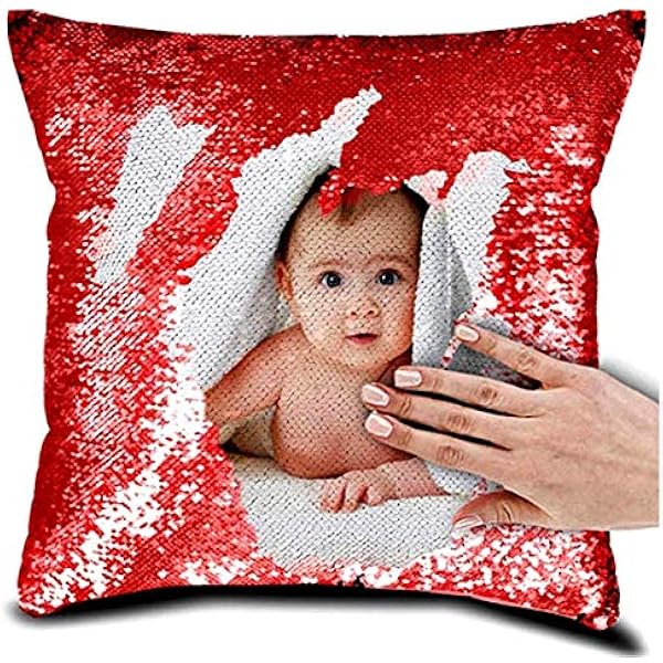 Premium Personalized Magic Pillow | Reversible Hidden Photo Cushion with Filler