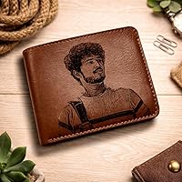 Premium Customized Laser Engraved Photo Wallet | Personalized Leather Men's Wallet