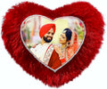 Premium Customized Heart Photo Pillow | Personalized Heart-Shaped Cushion with Filler