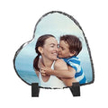 Premium Customized Heart Photo Rock Slate | Personalized Heart-Shaped Stone Frame
