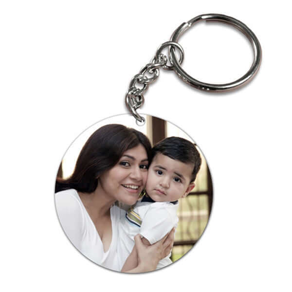 Premium Customized MDF Wooden Keychains | Personalized Photo & Name Keyrings (Round, Square, Rectangle, Heart)